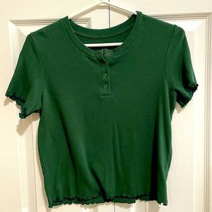 Green American Eagle Semi-cropped top